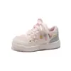 Zapatillas de Suela Blanda para Niñas 2026 Primavera/Verano Nuevos Zapatos Versátiles de Moda Blancos con Decoración Floral Zapatillas de Caña Baja