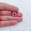 Ventas Calientes Transfronterizas Colgante de Aleación con Goteo de Aceite Estampado Colorido de Dibujos Animados de Mariposa Colgante DIY Pulsera Collar Accesorios de Joyería