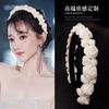 Pinza para el cabello con camelia tridimensional de satén francés, popular en Internet, elegante, para niña, accesorio para el cabello estilo coreano