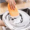 Esponja para Lavar Platos Hecha de Pulpa de Madera, Esponja Espesa para Limpieza de Cocina Que No Daña las Ollas, Buena para Restregar Ollas, Estropajo, Borrador Mágico, Modelo Nuevo