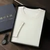 Nuevo Suéter de Cachemir para Hombre Primavera y Verano 2024 de Manga Corta con Cuello Redondo de Cachemir Puro Peinado Delgado Versátil de Punto Camiseta de Manga Corta