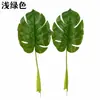 Planta Verde Artificial Nórdica Hoja de Monstera Flor Falsa Planta en Maceta Decorativa Planta Falsa de Bonsái Adorno de Escritorio para Sala de Estar Oficina
