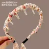 Faixa de Cabelo Estilo Coreano com Dentes de Fita e Fita Flutuante para Mulheres, Faixa de Cabelo com Toque de Luxo, Presilhas de Cabelo Antiderrapantes com Topo Alto para Crânio, Prendedor de Cabelo Diário para Uso Externo e Lavagem do Rosto