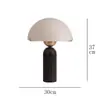 Lámpara de mesa para dormitorio, diseño nórdico simple y moderno, lámpara de noche decorativa de mármol de alta gama para hotel y casa de huéspedes