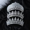 Diadema nupcial europea y americana de lujo con circonitas y diamantes completos, accesorios para el cabello con temperamento, diseño de vestido de novia, corona para la cabeza al por mayor