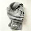 Bufanda Larga de Punto Grueso Cálida Unisex Color Sólido Otoño Invierno Envoltorio Acogedor para el Cuello
