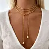 Collar Ins Retro Cuadrado Roto Plata Bohemio Girasol Ccb Acero Inoxidable Colgante Estilo Largo para Mujeres