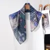 Pañuelo Cuadrado de Algodón Estilo Pintura al Óleo con Estampado de Arte Vintage, Pañuelo de Seda Decorativo Suave y Versátil, Nuevo Pañuelo de Cuello de Moda para Mujer
