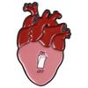 Europa y Estados Unidos broche de colección con forma de corazón visceral de hueso caliente insignia de ambiente divertido de Halloween accesorios de traje