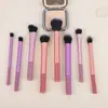 Caixa de conjunto de 8 pincéis de maquiagem de tubo longo transfronteiriça um conjunto pincel para base pincel para pó pincel para blush pincel para sombra produtos de beleza