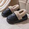 Zapatillas de algodón impermeables de piel sintética para mujer, invierno 2024, nuevas, gruesas, con forro polar, cálidas y antideslizantes, para hombre, otoño