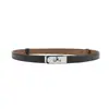 Cinturón de Cuero Genuino Versátil para Mujer en Stock para Trajes, Pantalones, Abrigo Trench Ceñidor de Cintura, Cinturón Fino de Cuero para Mujer, Cinturón con Hebilla en H, Estilo de Lujo Ligero