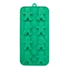 Molde de Silicone para Árvore de Natal, Papai Noel, Boneco de Gengibre, Fudge, Biscoito, Molde Triplo de Silicone para Chocolate