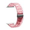 Para Apple Watch 5678910 Geração Pulseira de Plástico PC Três Contas iWatch Cor Doce Transparente Cor Sólida