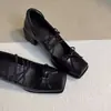 Em Estoque Entrega Rápida "Bico Quadrado Bailarina" Tira Cruzada Couro Verão Couro Macio Laço Retrô Sapato Mary Jane