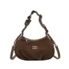 Bolso de Suede Retro para la Axila para Mujer 2025 Nuevo Otoño Moda Nicho Bolso de Hombro Bolso de Mano para Viajes