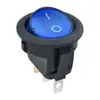 Interruptor Certificado Cb Kcd1 Superior Redondo Fundo Preto Inferior Azul com Luz Rocker de 3 Pinos 2 Velocidades Interruptor de Alimentação 6A250V