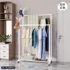 Estante para Secar Ropa de Pie Yaruifan con Doble Barra Telescópica, Altura Ajustable, Carrito Móvil para Ropa, Diseño Reforzado y Simple