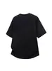 Camiseta de Manga Corta Henley con Hombrera Remachada para Hombre Verano Nueva Manga Corta con Media Cremallera Diseño Americano High Street Peso Pesado