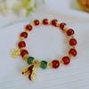 Pulseira Borboleta Cristal Olho de Gato Douyin Feminina Design de Nicho Ins Pulseira Luar Cinza Pulseira DIY Presente Estudante