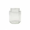 Botella Hexagonal Botella Artesanal de Salsa Picante Tarro de Vidrio para Miel Grado Alimenticio Resistente a Altas Temperaturas Sellado Fabricante Botella de Vidrio