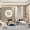 Papel tapiz de pared de fondo para sofá de estudio en vivo para mujer Nórdico 3D tela de pared de alta gama Papel tapiz para tienda de ropa de celebridad de internet salón de belleza