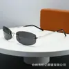 2025 Nuevas Gafas de Sol Azules Sin Montura Estilo Sexy Europeo y Americano Gafas Anti-UV para Mujer Gafas de Sol de Alta Gama Y2K