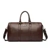 2026 Bolso de Hombro Cruzado de Cuero Retro Cilíndrico de Gran Capacidad para Viaje Equipaje para Viajes de Negocios de Corta Distancia