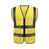 Chaleco de seguridad reflectante, ropa de seguridad para tráfico, construcción, ciclismo, automotriz, ropa reflectante fluorescente para saneamiento con logotipo impreso
