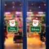 Adesivo de Parede de Janela de Floco de Neve de Papai Noel Elk Xh7243 Transfronteiriço Adesivo Decorativo de Parede para Vitrine de Porta de Vidro de Janela