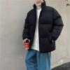 Abrigo acolchado de algodón con cuello alto para hombre, abrigo de invierno grueso de pan, chaqueta acolchada de algodón de color sólido suelta, abrigo corto a prueba de frío de moda estilo Hong Kong