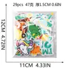 Parches de tela bordados para fiesta de cumpleaños infantil para decoración de bolsa, parches pequeños de dinosaurio, velas de dibujos animados para pastel, insignias bordadas para planchar
