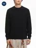 Camiseta de Manga Larga de Color Sólido con Cuello Semi-Alto de Lyocell para Hombre Mu Qiu Ropa para Hombre Camiseta Base de Punto de Alta Gama para el Trabajo