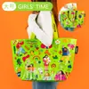 Bolsas de Mano Tejidas Personalizadas Transfronterizas en Stock, Bolsas de Compras Tejidas Regalo Creativo, Bolsas Tejidas Impermeables Laminadas de Gran Capacidad