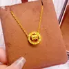 Anillo de Cobre Chapado en Oro con Retención de Color de Larga Duración, Collar con Forma de Cintura de Cristal de Hielo, Cadena de Clavícula Simple y Elegante, Versátil para Mujeres