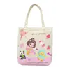 Bolsa de Lona para Mulheres 2024 Nova Bolsa de Ombro para Estudantes Bolsa Tutorial Bolsa de Mão Bolsa de Mão de Grande Capacidade Entrega de Peça Única