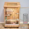 Gaiola para esquilos, hamsters, gaiola villa painel ecológico de madeira maciça, gaiola de estimação, ninho para esquilo-voador
