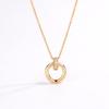 Moda Anel de Unha Colar Diamante-incrustado Espelho-banhado K Ouro Feminino Luz Luxo Casal All-match Commuter Pingente Clavícula Corrente