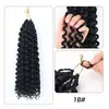 Pelucas de fibra sintética transfronterizas, Cabello crochet de onda de agua africano, Extensiones de cabello de onda de agua, Cabello de trenzas passion twist