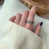 Anillo de plata con personalidad cruzada para mujer, estilo japonés y coreano, estilo industrial pesado, apilado, moderno