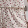 Conjunto Casual Estampado Europeu e Americano para Primavera/Verão 2026, com Mangas Curtas Bufantes, Gola Redonda, Shorts, Pijama, Roupa de Dormir Feminina