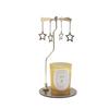Set de Velas Navideñas con Aroma a Oro y Disco Delgado en Stock del Fabricante con Candelabro de Linterna Giratoria, Regalo Festivo para el Hogar