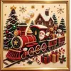 Pintura de Diamante 5D Transfronteiriça Veado de Natal Feito à Mão DIY Criativo Papai Noel Festivo Diamante Brilhante Decoração Totalmente Diamante