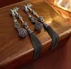 Pendientes de Plata Vintage Aguja Retro de Gama Alta Nicho Pendientes de Botón Moda Versátil Joyería para Orejas Venta al por Mayor