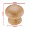 Manija de puerta de gabinete de madera holandesa, cajón, redonda, madera maciza, un agujero, esférica, hongo, redonda, manija pequeña de madera maciza para muebles
