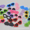 16 * 42mm cor amor óculos resina jóias acessórios diy papelaria caixa material caso do telefone móvel acessórios para o cabelo