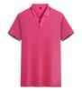 200g Tencel algodão cor manga curta gola dois níveis lapela camisa polo empresa roupas de trabalho camisa cultural personalização de roupas de trabalho
