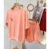 Traje deportivo casual para mujer verano 2023 nuevo estilo coreano chica gordita holgado adelgazante ropa exterior manga corta shorts traje de dos piezas moda