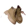Botas Retro Martin para Mujer Botas de Suela Gruesa Estilo Británico 2026 Moda Otoño/Invierno Versátiles Retro Botas Amarillas Grandes