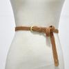 Cinturón Fino Tejido de Cuerda Encerada Vintage para Mujer con Hebilla de Pasador, Cinturón de Moda para Vestido y Pantalón, Cinturón Tejido para Mujer, Venta al por Mayor